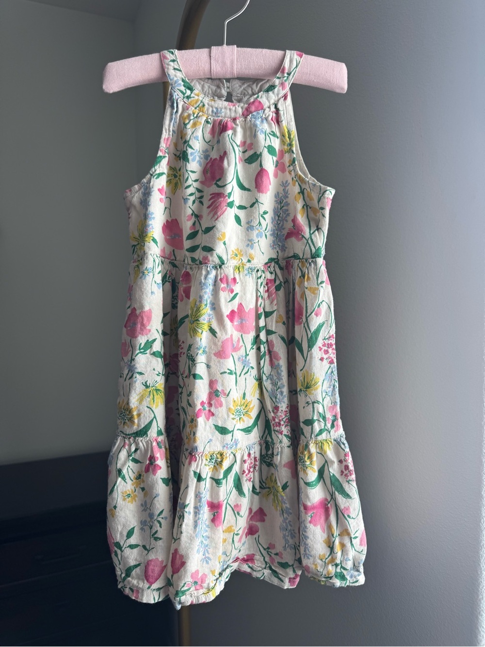 Old Navy 4T Floral Summer Dress Toddler Girls Sleeveless Tiered Cotton Blend